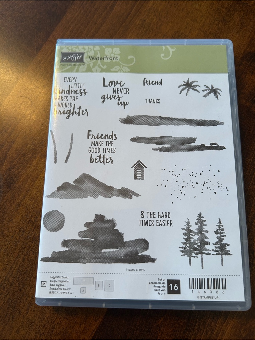 Stampin’ Up! Waterfront 16 Pc Photopolymer Stamp Set Retired
